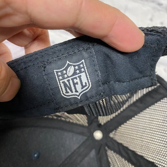 NFL Raiders Football Floral Trucker Hat Mesh Youth Size 47 Brand Embroidered - Picture 8 of 10